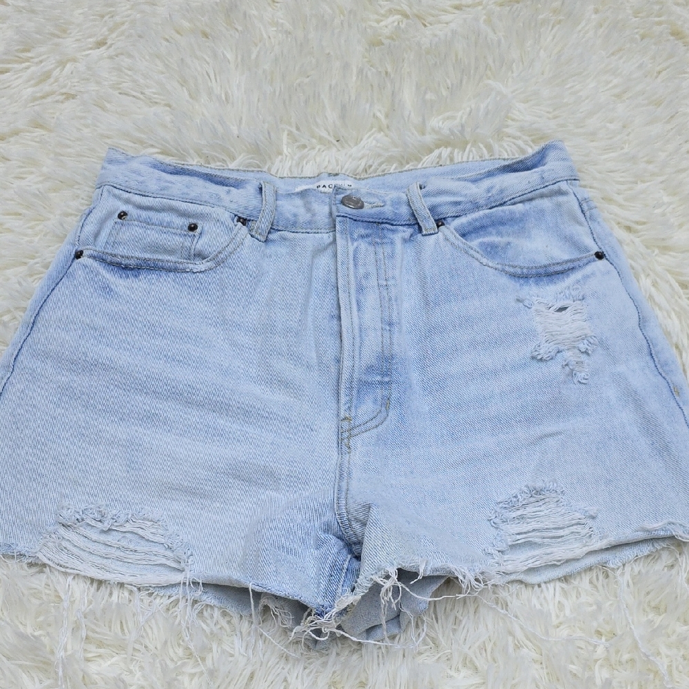 PacSun Light Wash Distressed Jean Shorts